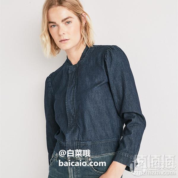 限尺码，Lucky Brand 幸运牛仔 Shrunken 女士飞行员夹克 Prime会员免费直邮无税到手303元