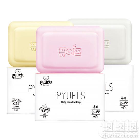 韩国进口，PYUELS 漂儿适 婴儿抗菌祛渍洗衣皂 180g*3块拼购价1元