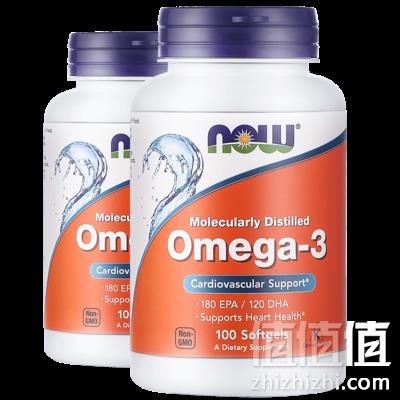 Now Foods 诺奥 深海鱼油胶囊1000mg*100粒*2瓶装79元包邮包税（需领券）