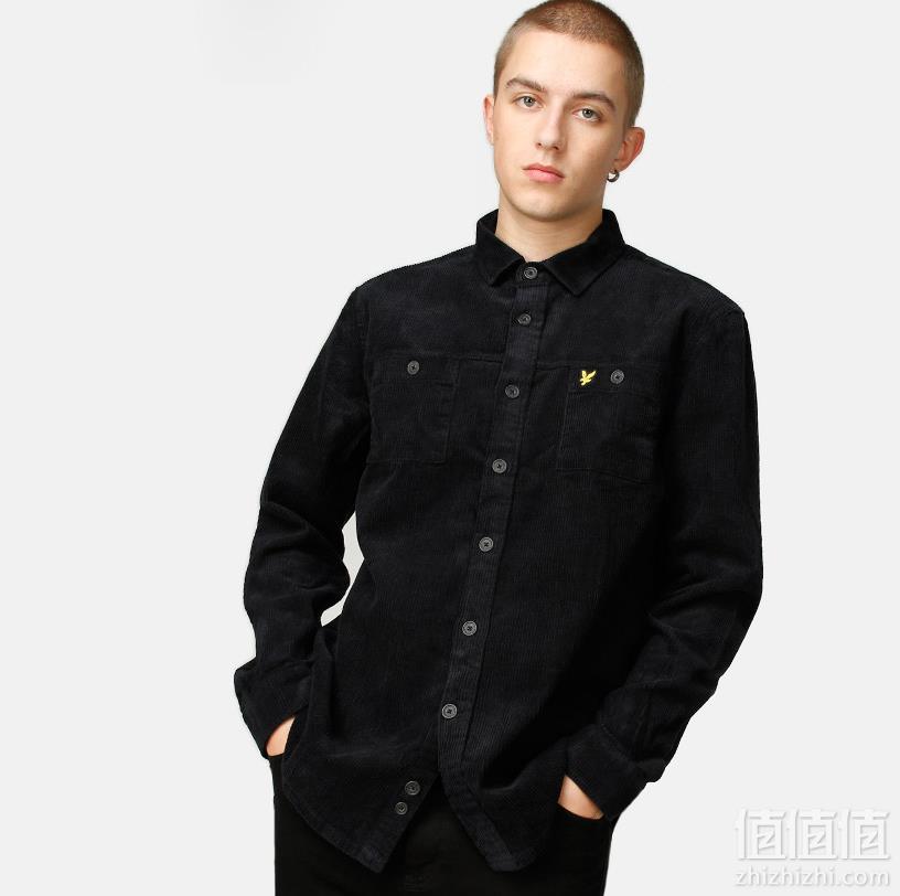 限XS码，Lyle & Scott 苏格兰金鹰 LW907V 男士纯棉灯芯绒衬衫外套 Prime会员凑单免费直邮含税到手205元