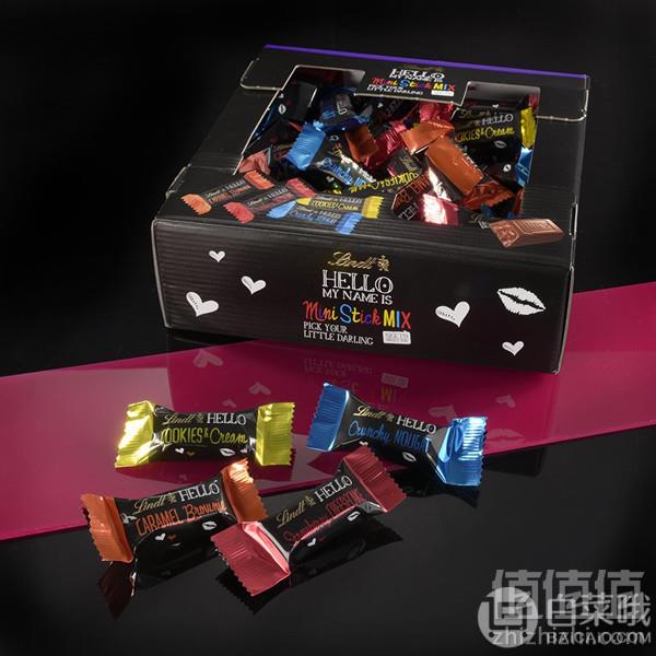 Lindt 瑞士莲 Hello系列 Mini迷你巧克力棒礼盒800g（含四种口味） Prime会员凑单免费直邮含税到手新低143.56元