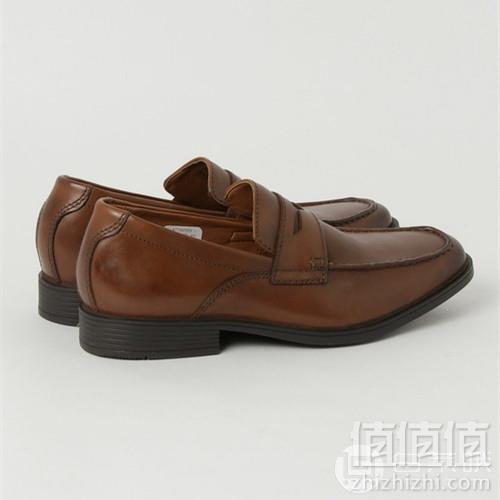 43码+，Clarks 其乐 Tilden Way 男士真皮一脚蹬休闲鞋 261315 2色新低218元包邮
