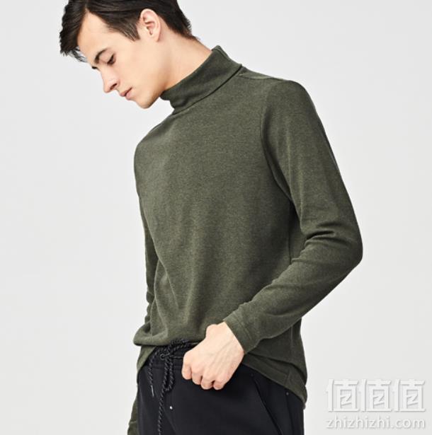优衣库制造商，Maxwin 马威 男士纯色保暖高领打底针织衫 多色49包邮（需领券）