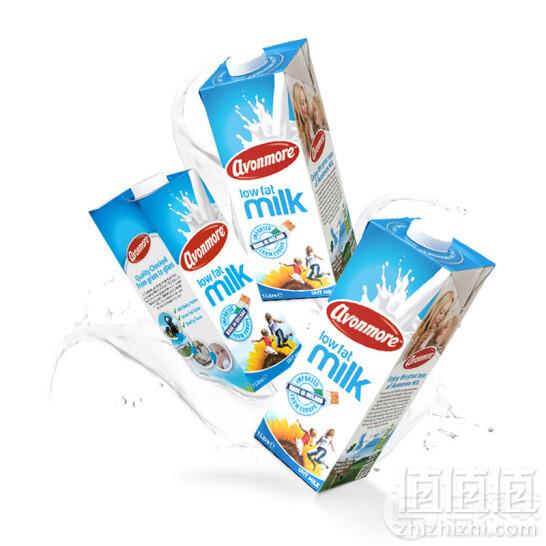 爱尔兰原装进口 AVONMORE 艾恩摩尔 低脂牛奶 1L*6*3箱 ￥107.4包邮低至5.9元/L