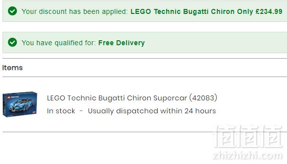 LEGO 乐高 Technic 科技系列 2018年超旗舰 42083 布加迪奇龙 ￡234.99（需用码）免费直邮到手2091元