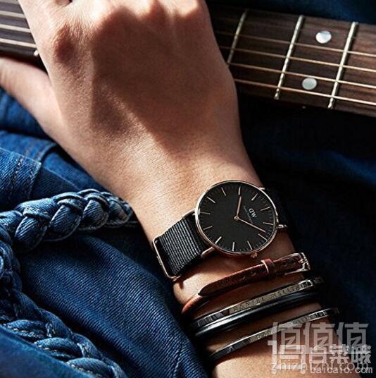 镇店之宝，Daniel Wellington 丹尼尔·惠灵顿 Classic Black全黑时尚腕表 DW00100150489元包邮（需领码）