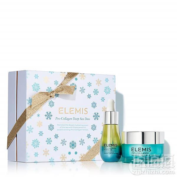Elemis 艾丽美 2018年圣诞礼盒（海洋骨胶原加强版面霜30ml+骨胶原海洋精华油15ml）£44.63（需用码）直邮到手398元