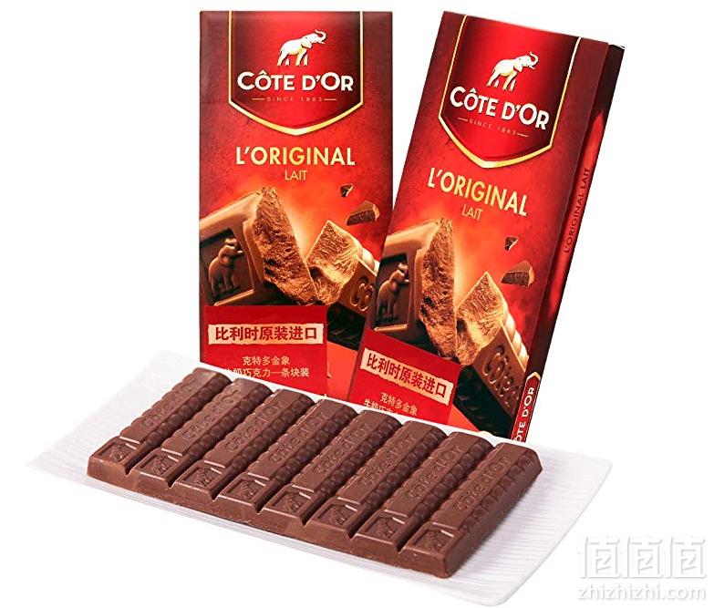 Cote D'or 克特多金象 牛奶巧克力200g*2块39.9元