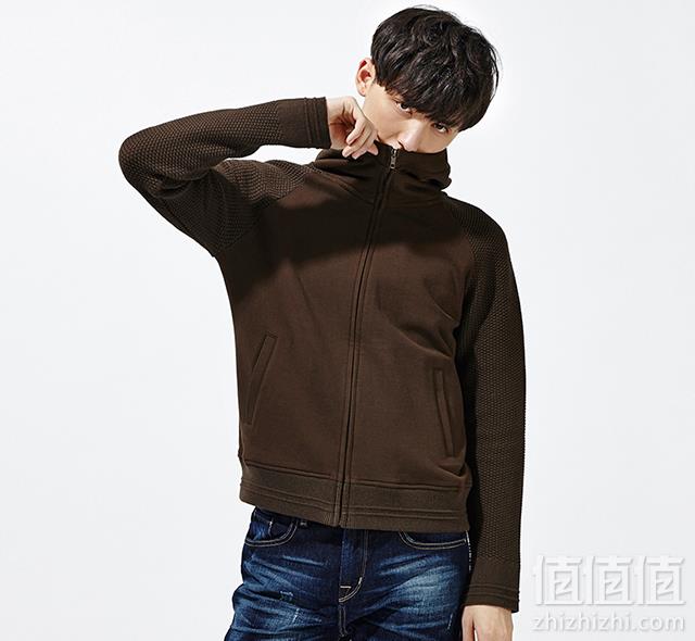 Vancl 凡客诚品 男士菠萝花拼袖针织外套凑单低至66元（下单满减）