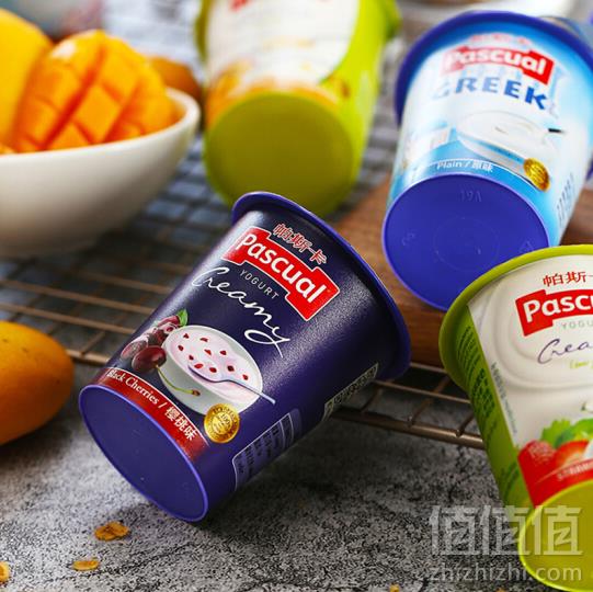 西班牙进口， pascual 帕斯卡 草莓味全脂风味酸奶 125g*4杯凑单低至9.9元