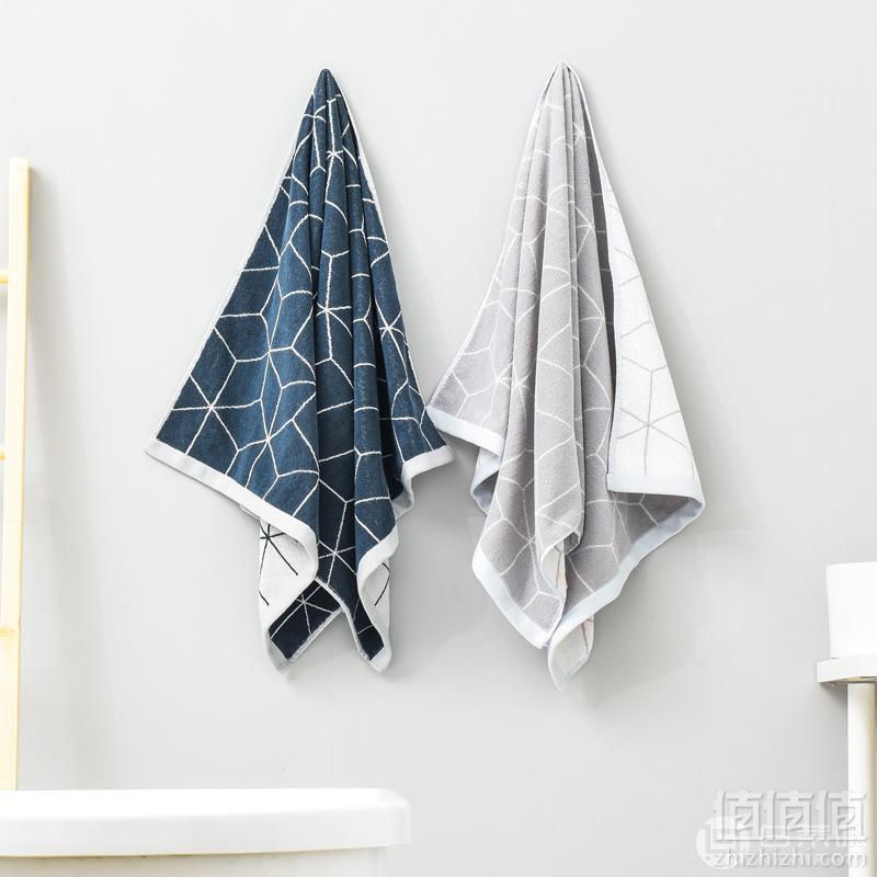 网易严选 简约知性色织提花浴巾 2色 75*150cm49.5元