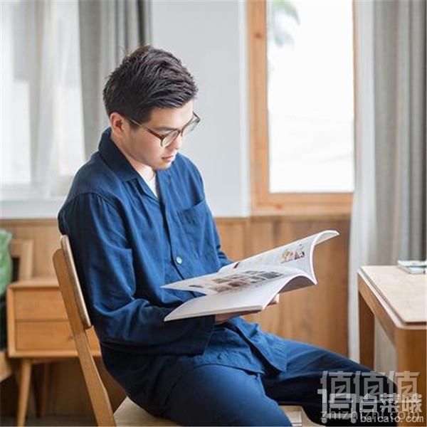 网易严选 男式双层纱家居服套装 2色113元包邮