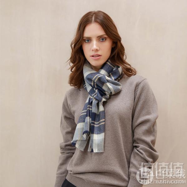 镇店之宝，苏格兰百年奢侈羊绒品牌 Johnstons of Elgin 极细美利奴羊毛格纹围巾WD446299元包邮包税