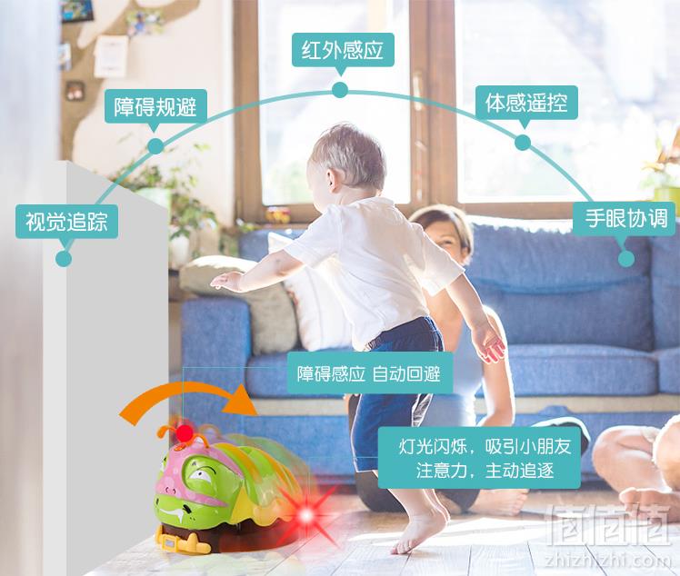 丑萌新科技，蓝帽子 欠揍虫2代逃跑电动玩具19元包邮（需领券）