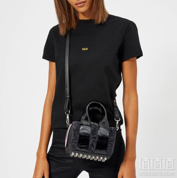 ALEXANDER WANG 王大仁 Rockie 女士真皮羊羔毛迷你铆钉单肩包 £290免费直邮到手2550元