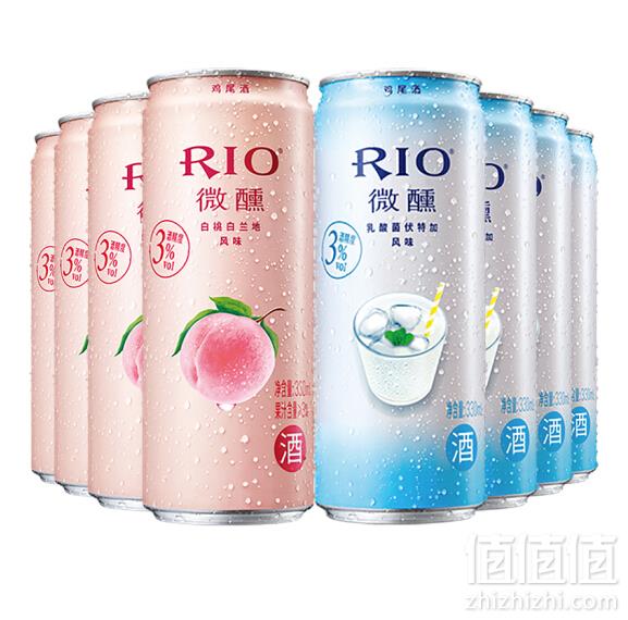RIO 锐澳 微醺系列 预调鸡尾酒 330ml*8罐 *2件 ￥73.6 多口味36.8元/件（两件8折）