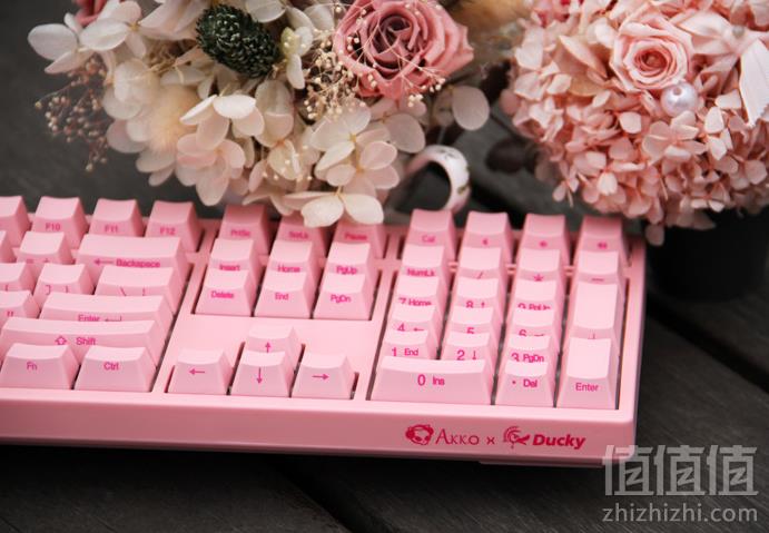 AKKO 艾酷 Ducky Zero 3108 PBT 108键机械键盘侧刻版 粉色红轴344元包邮（需领券）