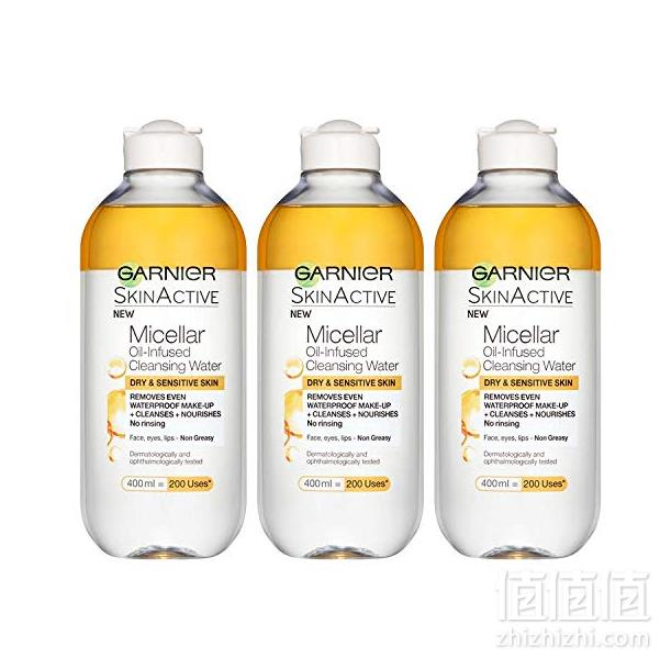 镇店之宝，Garnier 卡尼尔 水油分离卸妆液 400ml*3瓶 Prime会员免费直邮含税到手148.35元