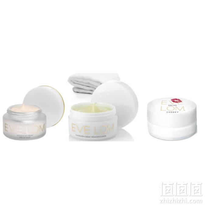 价值£143，EVE LOM INSTANT RADIANCE 3件套装（卸妆膏100ml+亮采紧致乳霜50ml+有色润唇膏7ml）£70（7折闪促）免费直邮到手611元