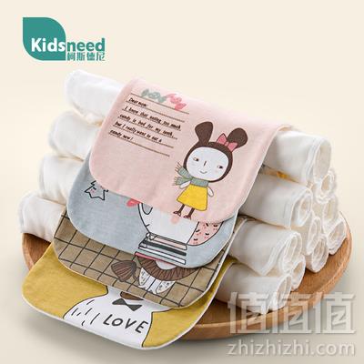 KIDSNEED 柯斯德尼 4层纯棉吸汗巾宝宝隔汗巾 5条装12.8元包邮(需领券)