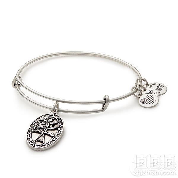 Alex and Ani Because I Love You 花朵浮雕吊坠手镯129元包邮包税