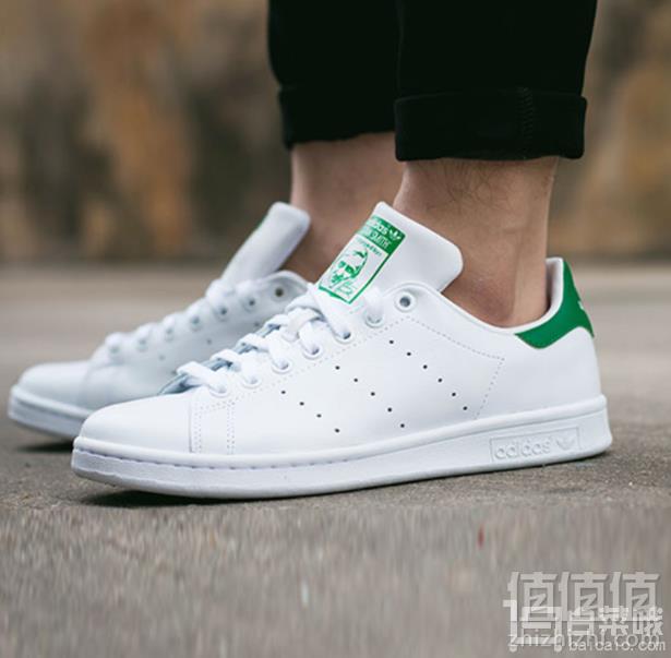 Adidas Originals 阿迪达斯 Stan Smith 男款复古小白鞋 绿尾307元包邮