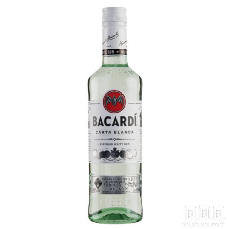 Bacardi 百加得 白朗姆酒 500ml*3件 108元包邮36元/瓶（双重优惠）