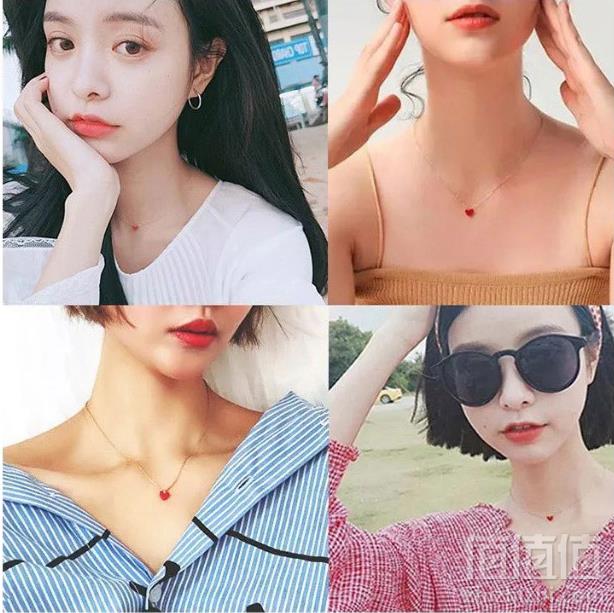Silverage 银时代 纯银K金小红心项链49元起包邮（需领券）