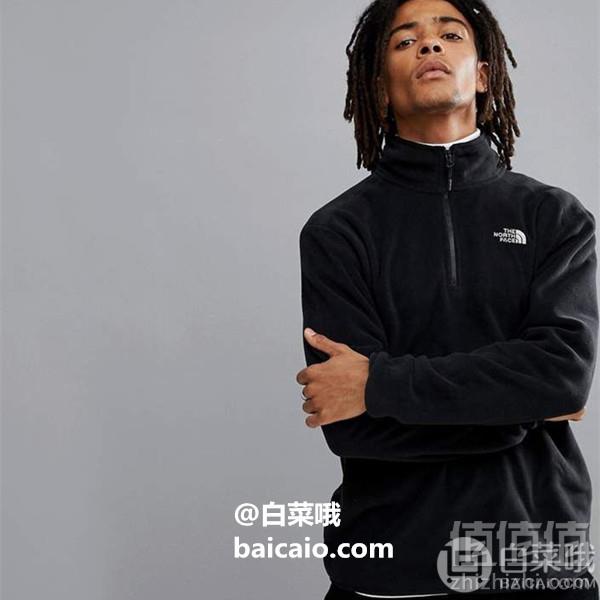 The North Face 北面 100 Glacier 男士1/4拉链抓绒衣 多色 Prime会员免费直邮含税到手290.59元