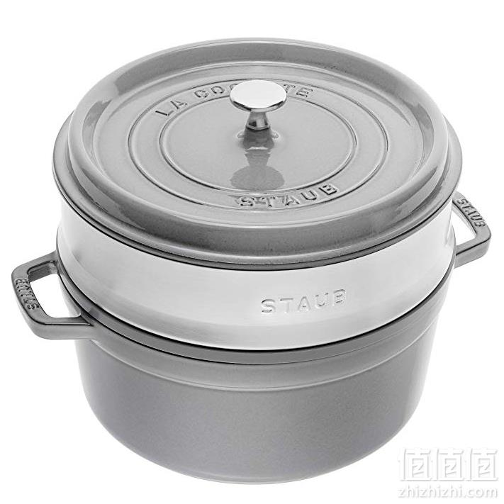 镇店之宝，Staub 26cm珐琅铸铁炖锅 带蒸屉 Prime会员免费直邮含税到手1022元