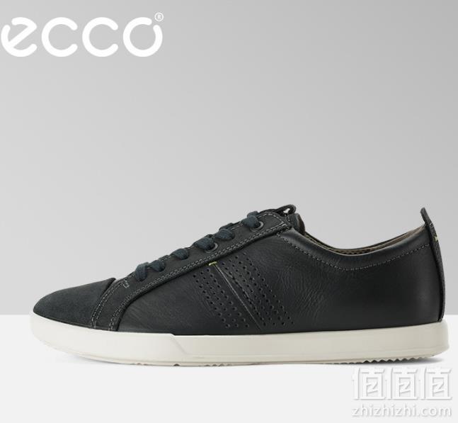 国内￥1598，19春款 ECCO 爱步 科林2.0系列 男士牛皮拼接系带板鞋 Prime会员免费直邮含税到手490元