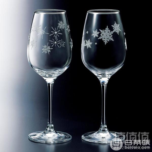 Narumi 鸣海 雪花&星星 红酒高脚玻璃对杯 2只装 Prime会员直邮含税到手278.73元