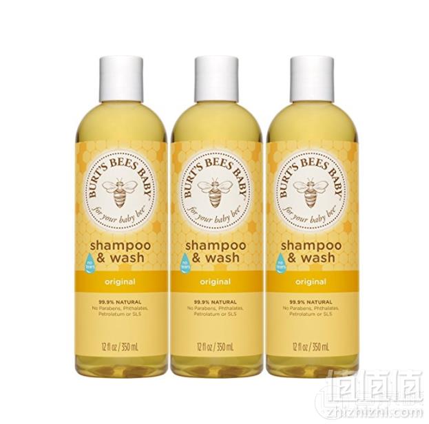 Burt's Bees 小蜜蜂 婴儿二合一洗发沐浴露350ml*3瓶 Prime会员凑单免费直邮含税到手158.4元