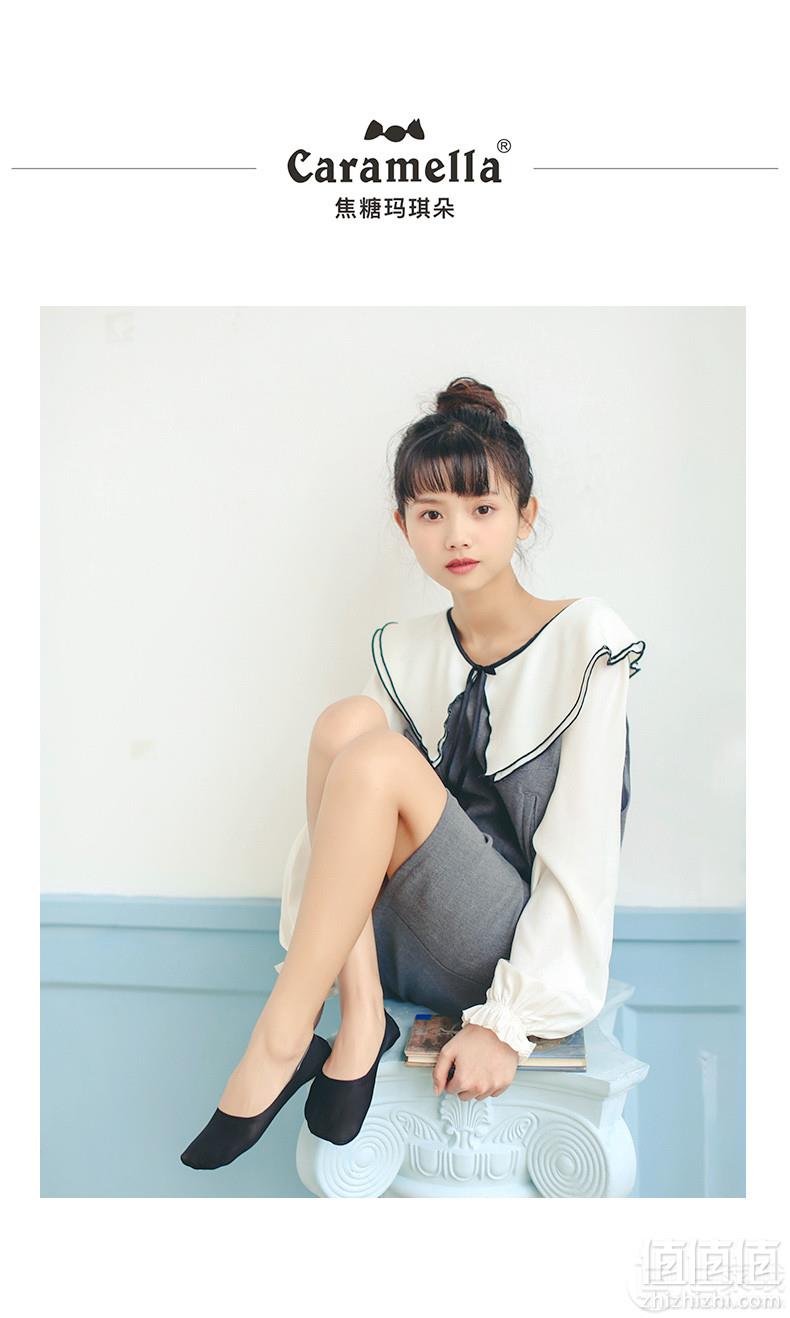 CARAMELLA 春夏女士蕾丝船袜5双19.9元包邮（需领券）