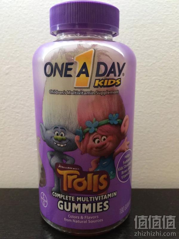 德国拜耳旗下，One A Day Trolls魔法精灵款 儿童多种复合维生素软糖180粒 Prime会员凑单免费直邮含税到手95元