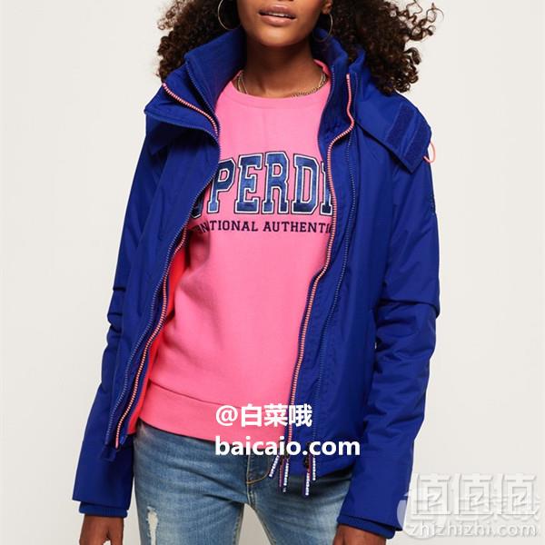 限S码，Superdry 极度干燥 Arctic Windcheater 女士连帽防风夹克 Prime会员免费直邮含税到手353元