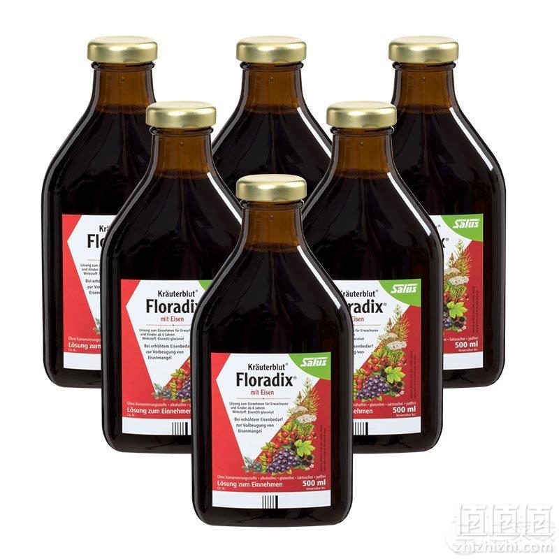 补血圣品 Salus 莎露斯 Floradix 铁元 红瓶 500ML*6瓶499元包邮包税