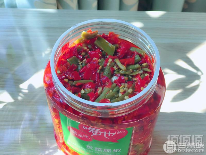 嘣脆嘀！湖南特产 嗳也 贡菜脆椒 428克14.8元包邮（需领券）有晒单