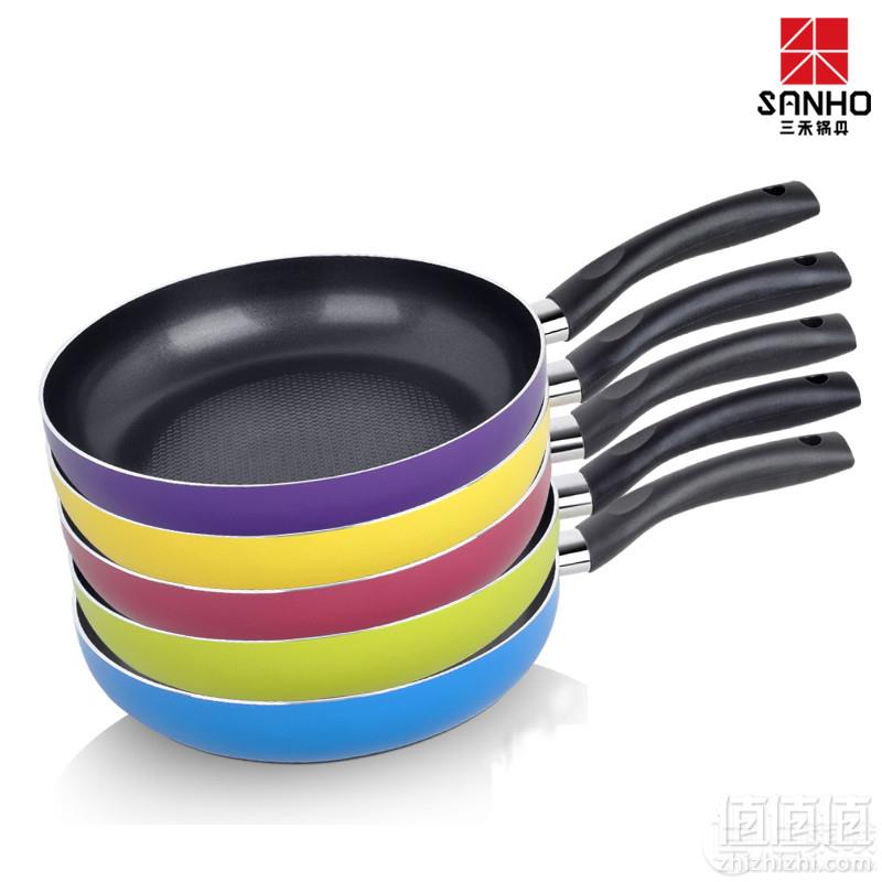 湖南卫视《中餐厅》指定餐具，三禾 平底锅不粘锅煎锅28cm69元包邮（需领券）