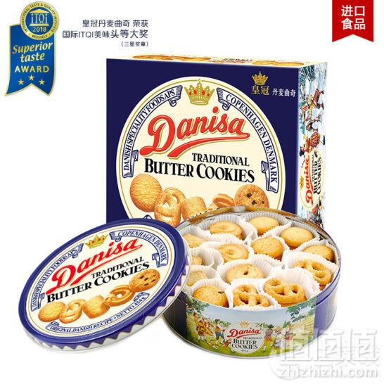印尼进口，Danisa 皇冠 丹麦曲奇饼干礼盒装 454g凑单低至39.8元