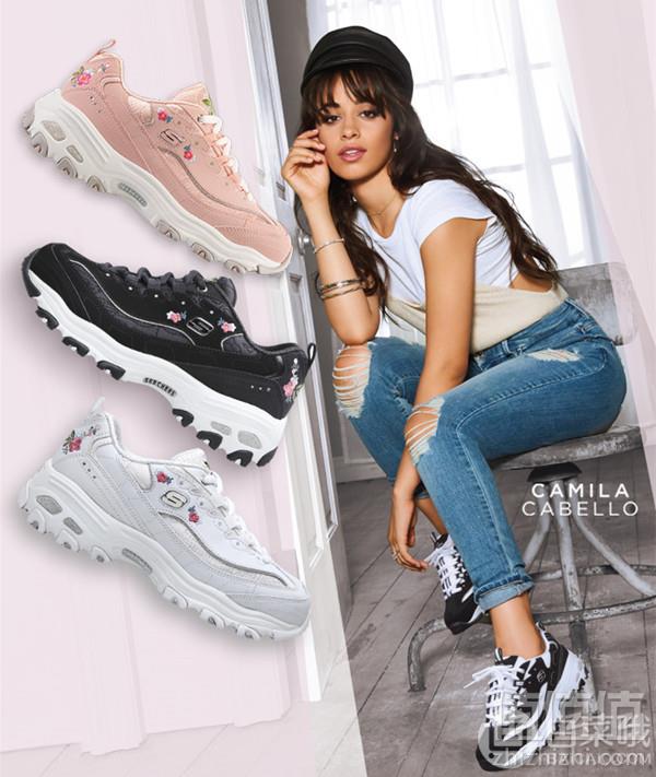 限Prime会员，Skechers 斯凯奇 D'LITES系列 女士花朵刺绣休闲运动鞋11977289.5元包邮（双重优惠）