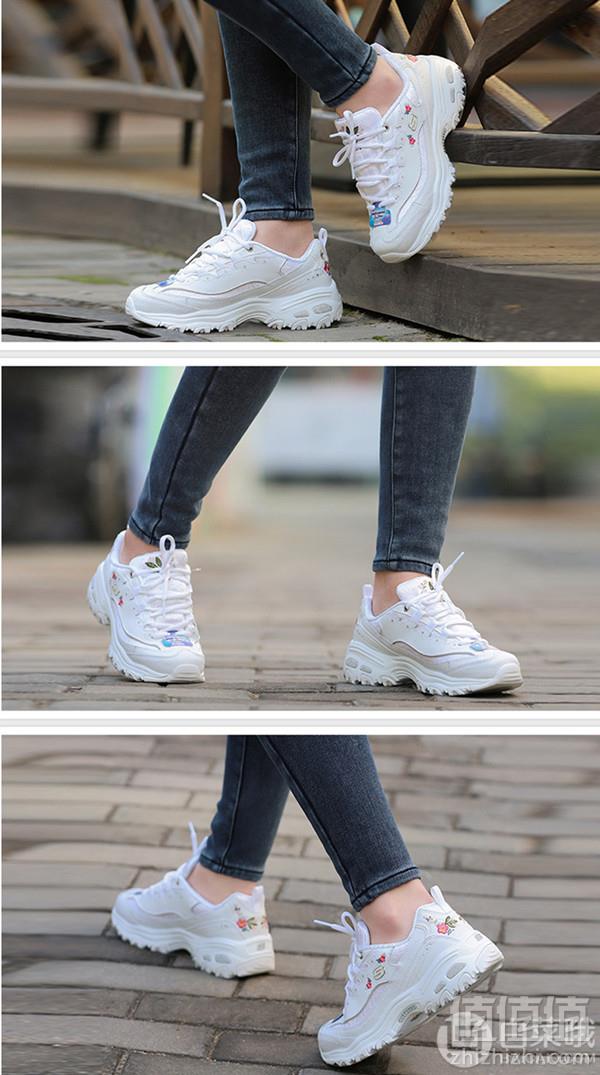 限Prime会员，Skechers 斯凯奇 D'LITES系列 女士花朵刺绣休闲运动鞋11977289.5元包邮（双重优惠）
