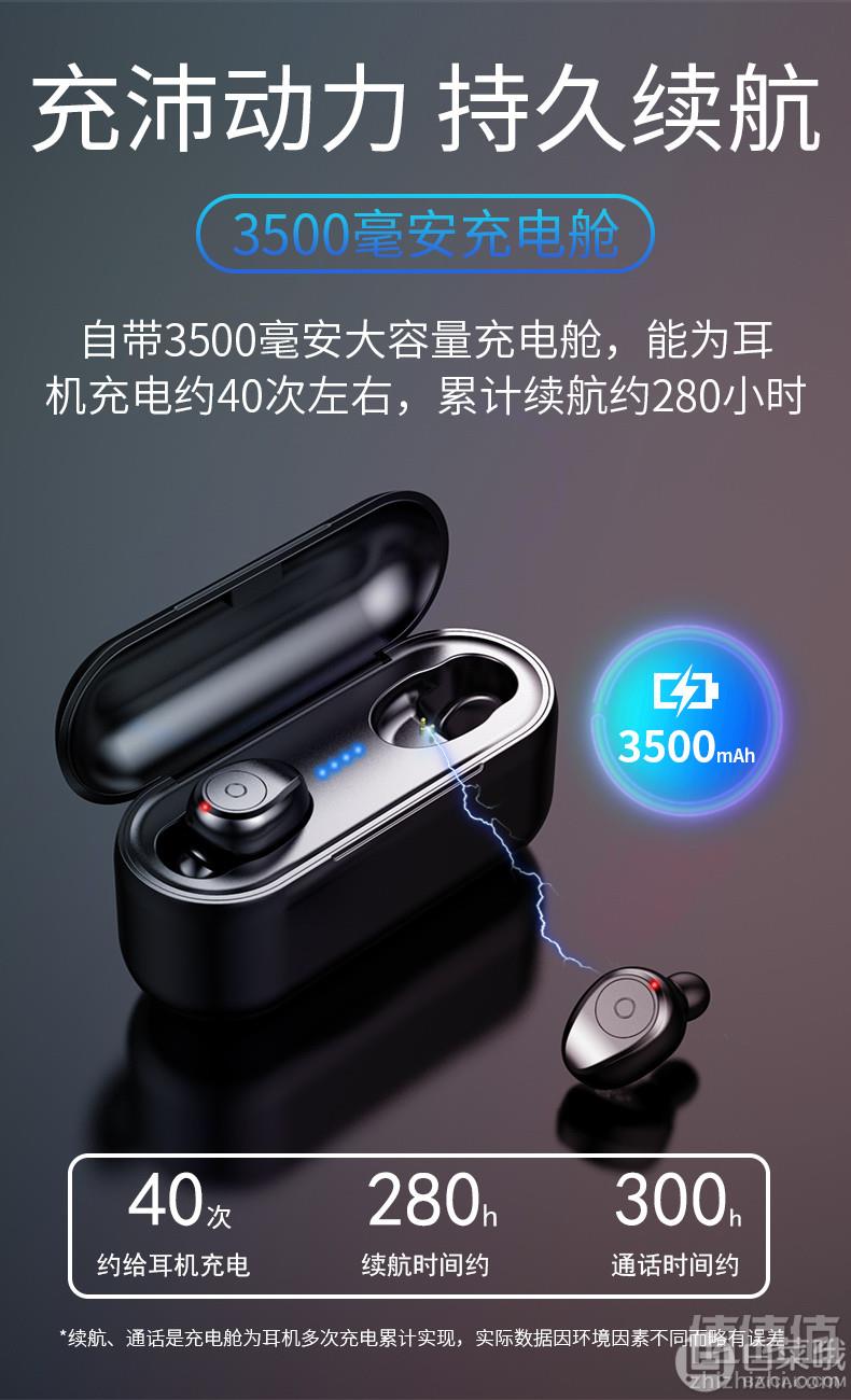夏新 F9蓝牙耳机 迷你型收纳仓充电79元包邮（需领券）