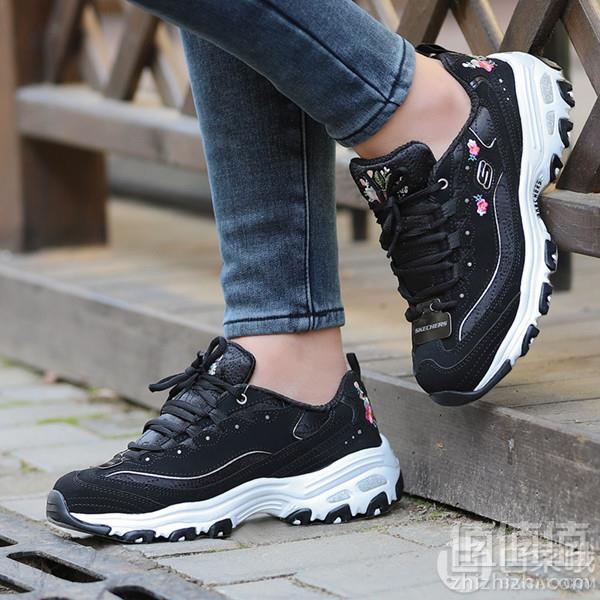 限Prime会员，Skechers 斯凯奇 D'LITES系列 女士花朵刺绣休闲运动鞋11977289.5元包邮（双重优惠）