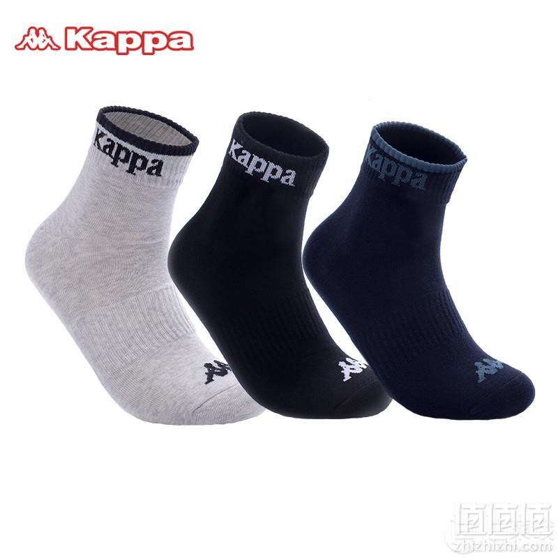 Kappa 背靠背 男士秋冬篮球袜运动棉袜3双39元包邮（需领券）