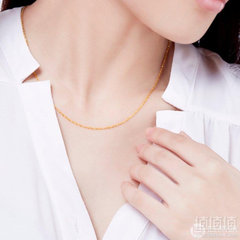 CHOW TAI FOOK 周大福 F173873 水波涟足金黄金项链3.4g1092.4元包邮（双重优惠）