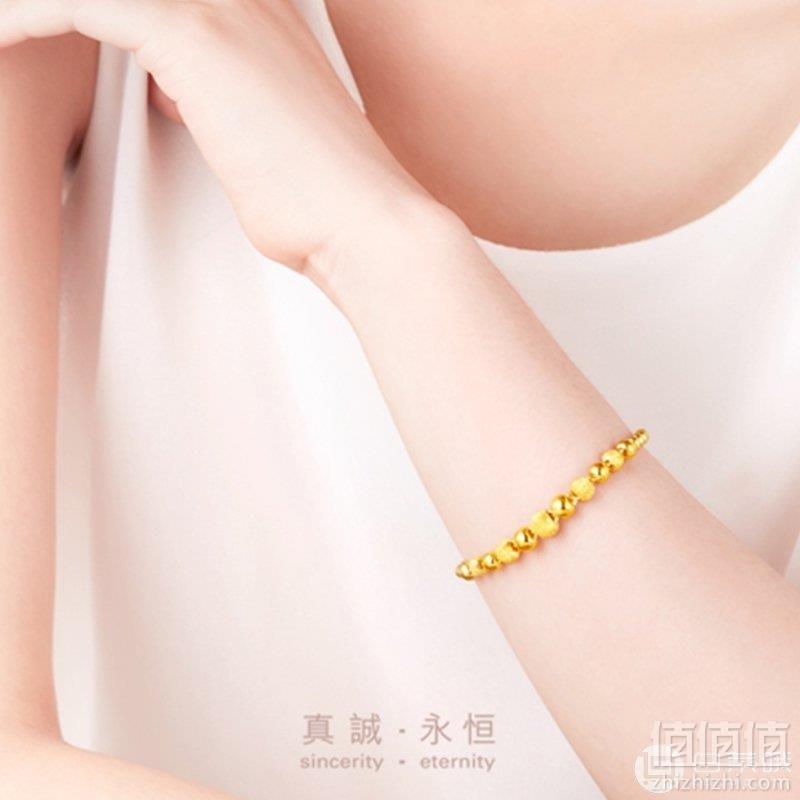 CHOW TAI FOOK 周大福 F157031 光沙珠串足金手链 9.9g3031.8元包邮（双重优惠）
