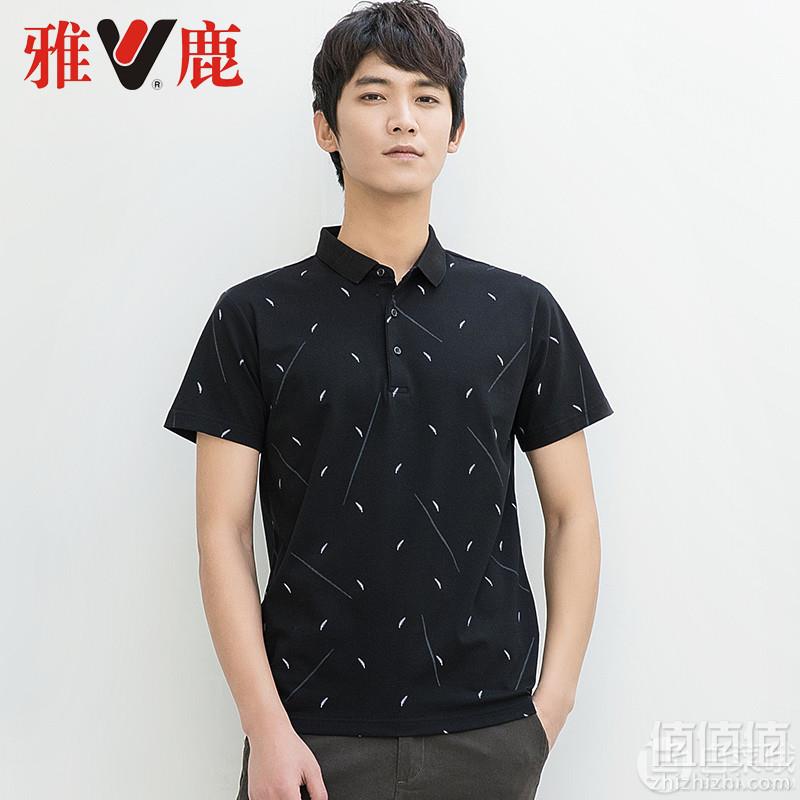 雅鹿 2019夏季新款男士日系原宿POLO衫 3色59元包邮（需领券）