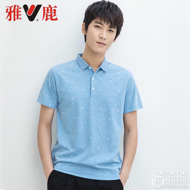 雅鹿 2019夏季新款男士日系原宿POLO衫 3色59元包邮（需领券）