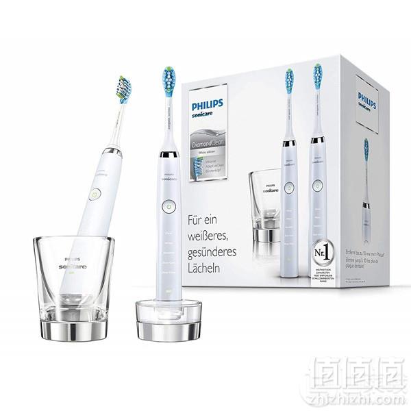 镇店之宝，Philips 飞利浦 HX9327/87 旗舰钻石声波震动牙刷2支装 带充电玻璃杯 Prime会员免费直邮含税到手1376元（688元/支）